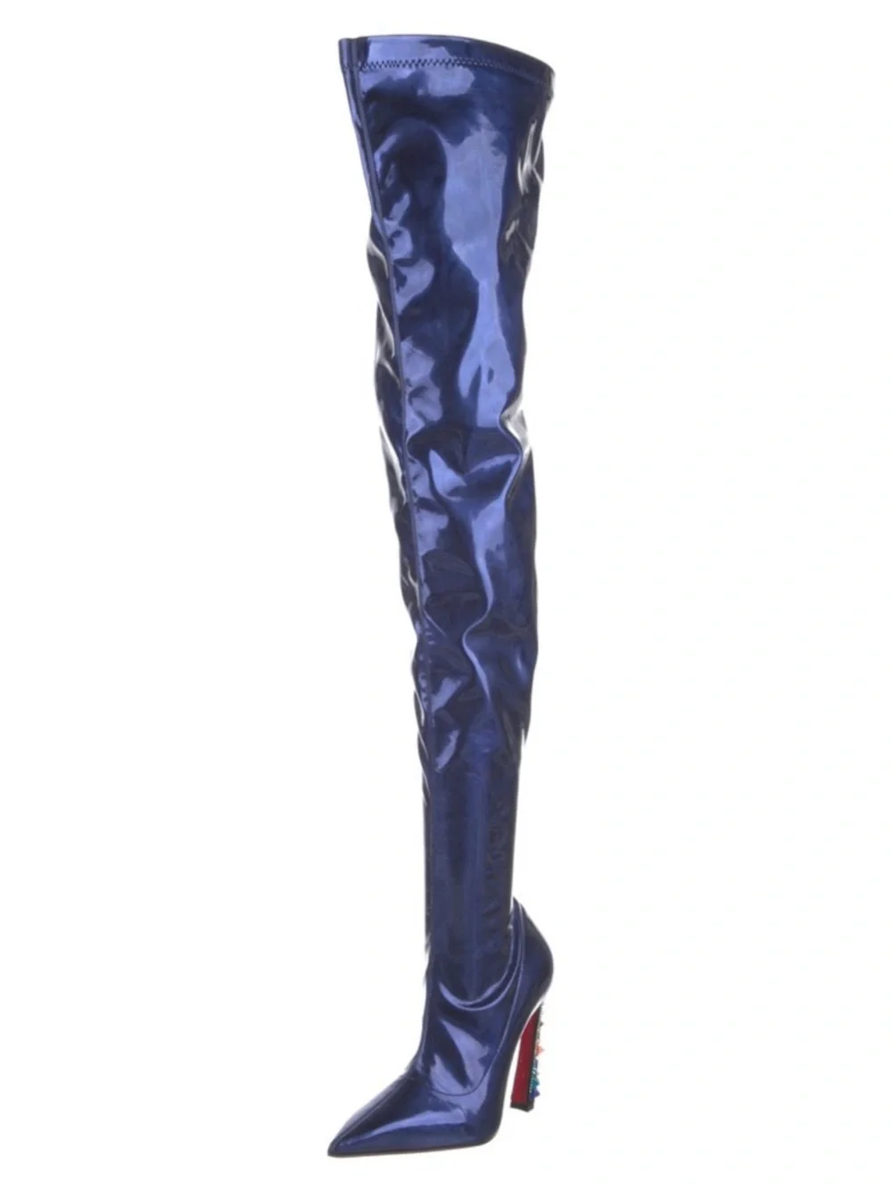 Christian Louboutin Cosmic Alta Boots 100 Over-the-Knee Strass RETAIL 3995